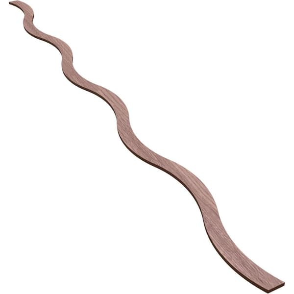 Ekena Millwork Yukon 47 in. H x 0.25 in. W Slatwall Panels in Walnut 42-Pack