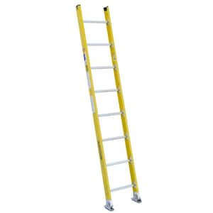 8 ft. Fiberglass Round Rung Straight Ladder with 375 lb. Load Capacity Type IAA Duty Rating
