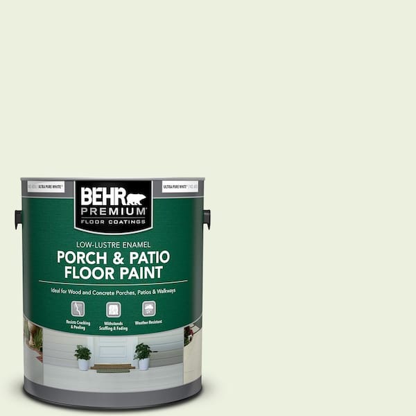 BEHR PREMIUM 1 gal. #M360-1 Glisten Green Low-Lustre Enamel Interior/Exterior Porch and Patio Floor Paint