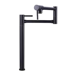 Deck Mounted Pot Filler with Single Handle in Oil Rubbed Bronze