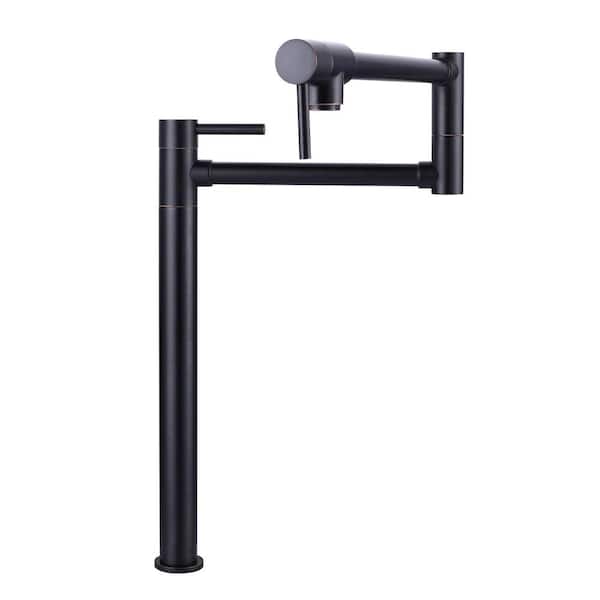 ARCORA Deck Mounted Pot Filler with Single Handle in Oil Rubbed Bronze