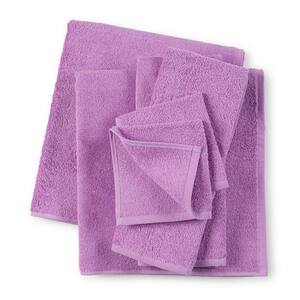 6-Piece Purple Solid Cotton Bath Towel Set