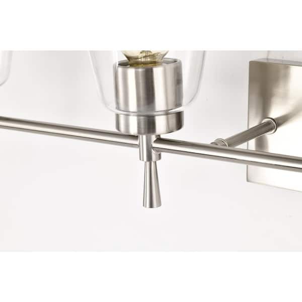 Edvivi Briarwood 30 in. 4-Lights Brushed Nickel Vanity Light