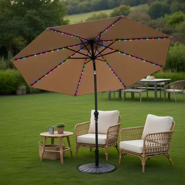10 patio solar led light umbrella sunshade gazebo garden market Best Choice Products 10ft 3-Tier Umbrella, Outdoor Sun Shade for Backyard, Deck, Poolside w/ 24 Lights, Tilt Adjustment, Easy Crank, 8 Ribs This 10 ft patio solar umbrella with crank and LED lights is perfect for decorating areas around your house to have it accompany your family members.This is 10ft led solar umbrella KOTSICO 10 ft. Outdoor Market