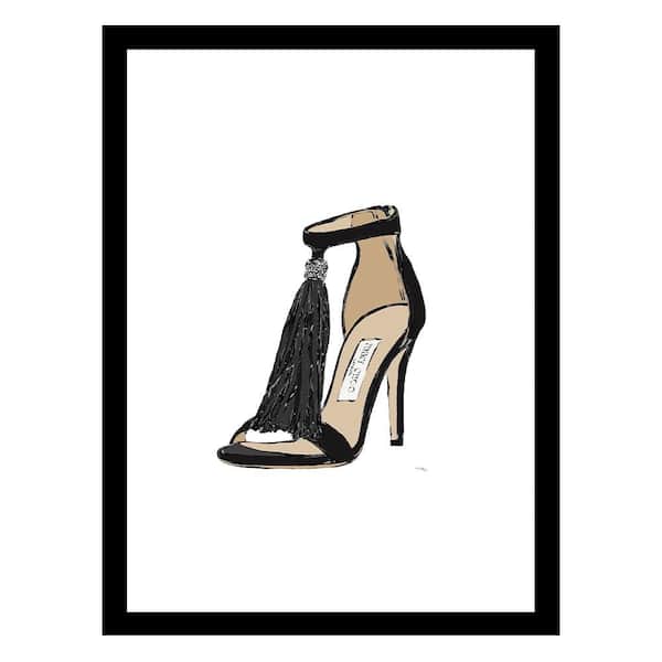 VENICE BEACH Collections Fashion Designer Glam Shoe by Fairchild Paris 1-Piece Framed Graphic Print Abstract Poster Art Print 18 in. x 14 in.