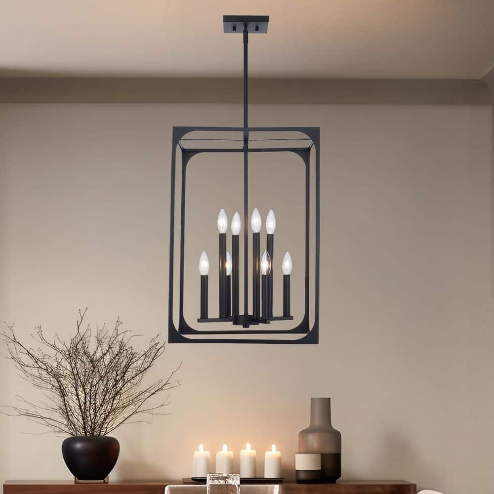 Ruby Ridge 16.5 in. 8-Light Black Hanging Chandelier Light Fixture price history on PriceWatchPro