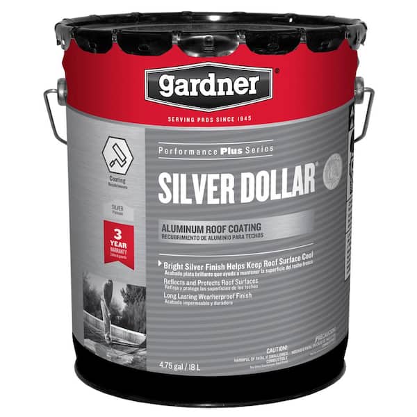 Gardner 4.75 Gal. Silver Dollar Aluminum Reflective Roof Coating