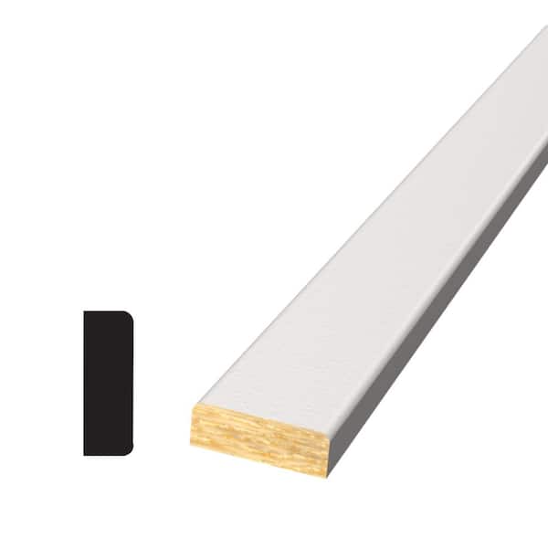0.25 in. D x 0.75 in. W x 96 in. L Pine Wood Primed White Finger-Joint Screen Moulding Pack (16-Pack)