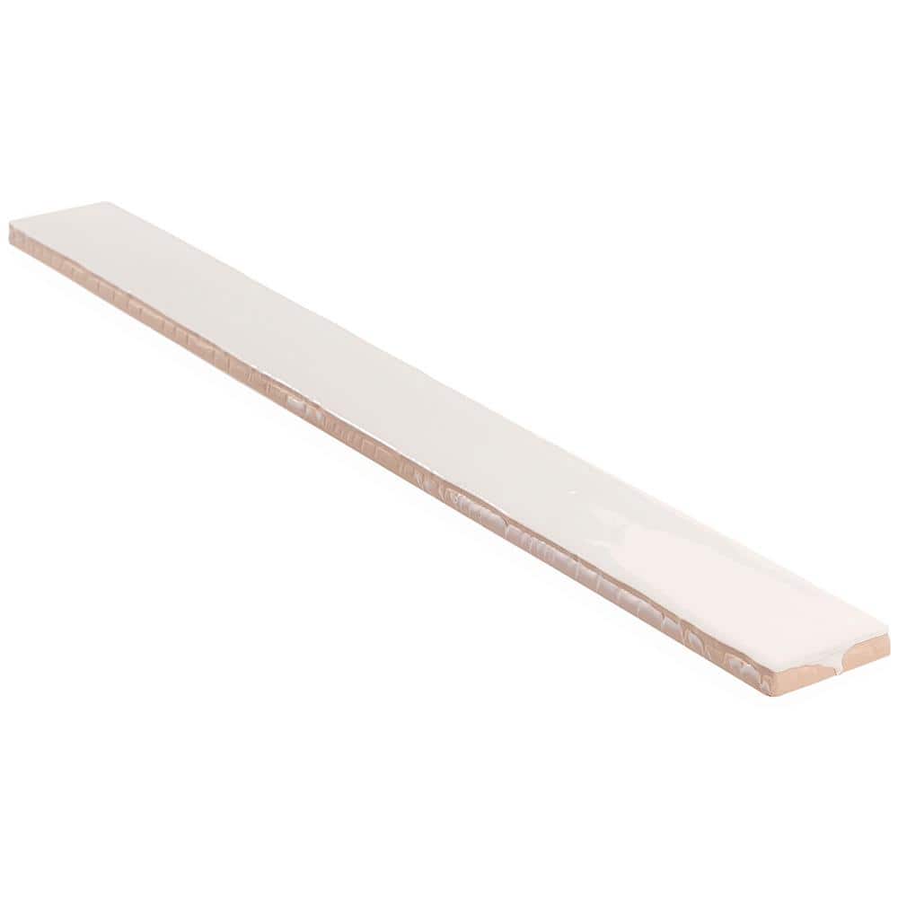 Nantucket 2" x 20" White Polished Ceramic Subway Wall Tile