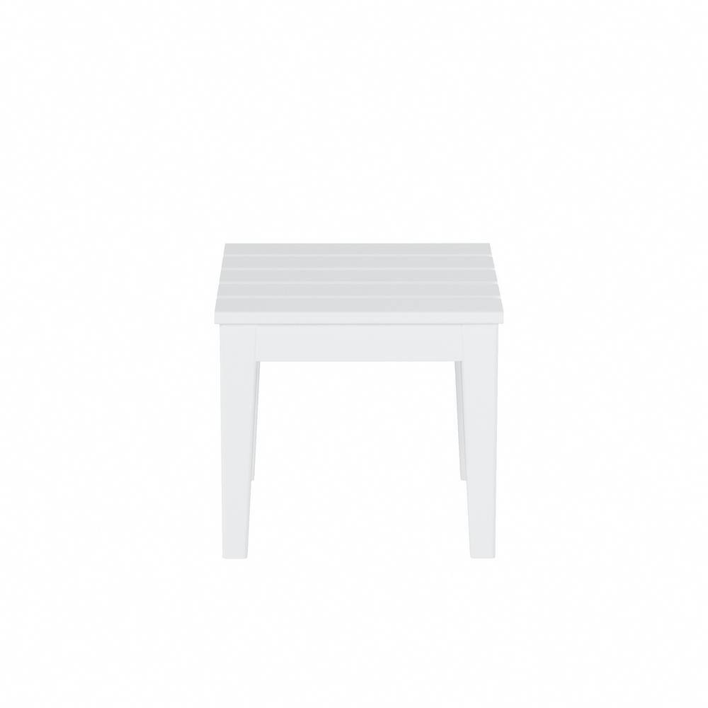 White Eco-Friendly Reclining Chaise Lounge with Side Table
