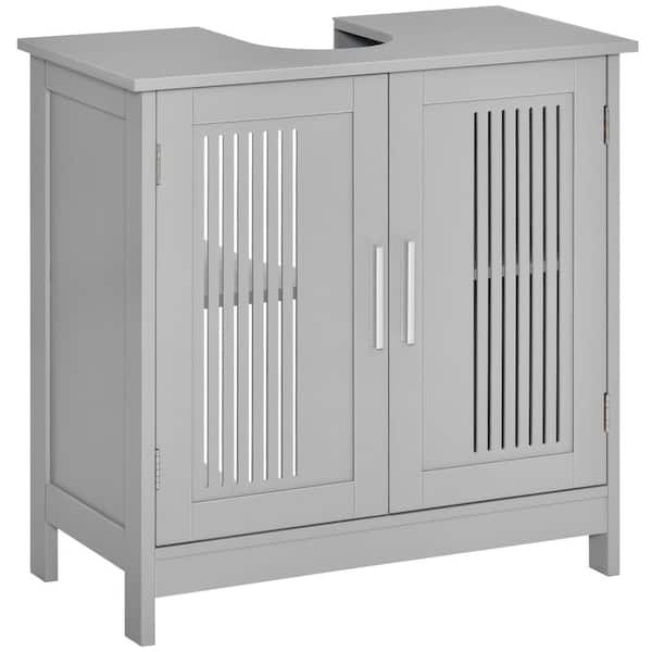 Tileon 23.5 in. W x 11.75 in. D x 23.5 in. H Bath Vanity Cabinet without Top in Gray, Bath Cabinet with Adjustable Shelves
