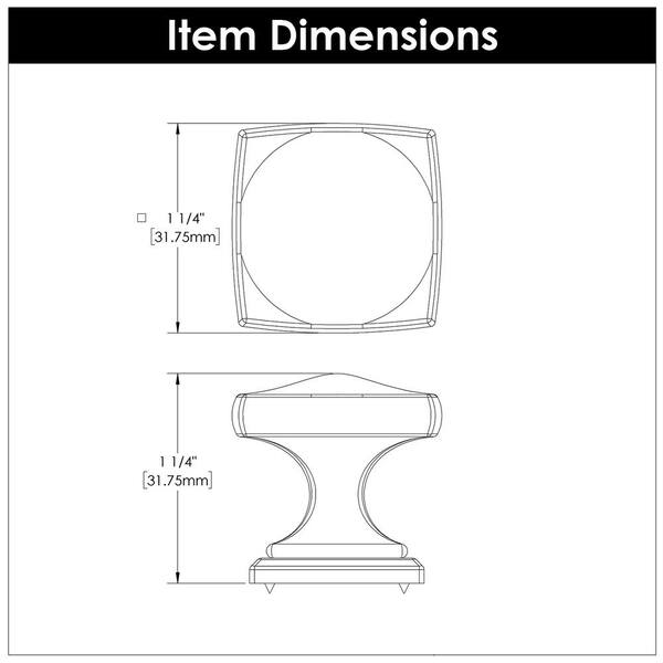 Liberty 1-1/8 in. (29 mm) Simply Geometric Modern Gold Cabinet Knob  P38521C-117-CP - The Home Depot