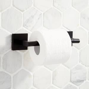 Hibiscus Wall Mounted Toilet Paper Holder in Matte Black