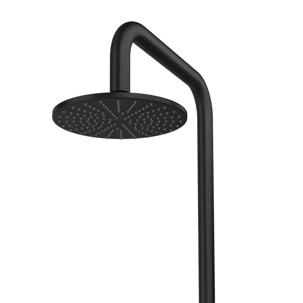 Matte Black Stainless Steel Outdoor Shower System with Hand Shower