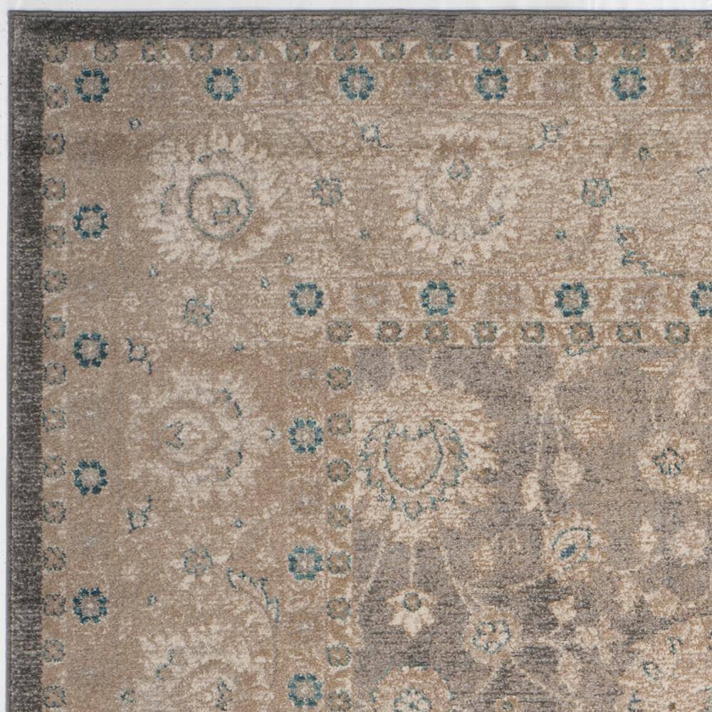 Sofia Light Gray and Beige Synthetic Rectangular Area Rug