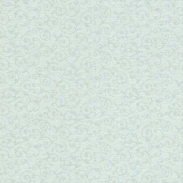 Brewster Ancha Light Blue Scroll Texture Wallpaper