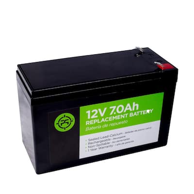 Lead Acid 12-Volt 7.0 Ah Black Replacement Battery