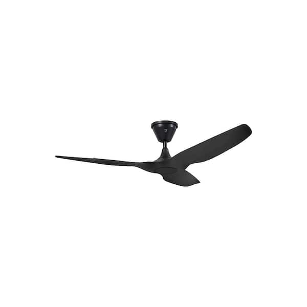 Big Ass Fans Haiku Coastal 52in. Smart Outdoor Coastal Black Universal Mount with 5 in. Ext Tube Ceiling Fan with Remote App