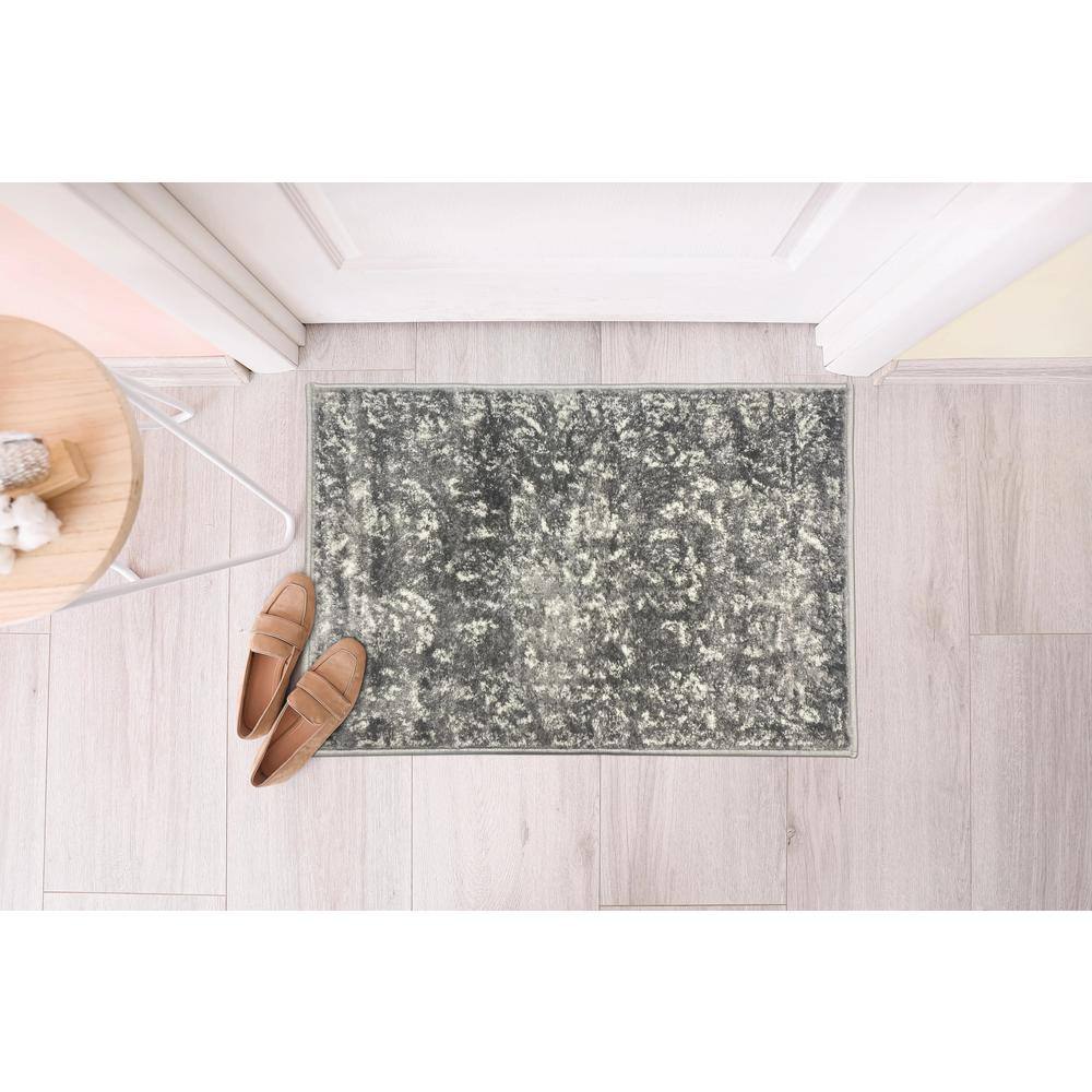 THE SOFIA RUGS Sofihas Grey Area Rug 2 ft. x 3 ft. Abstract