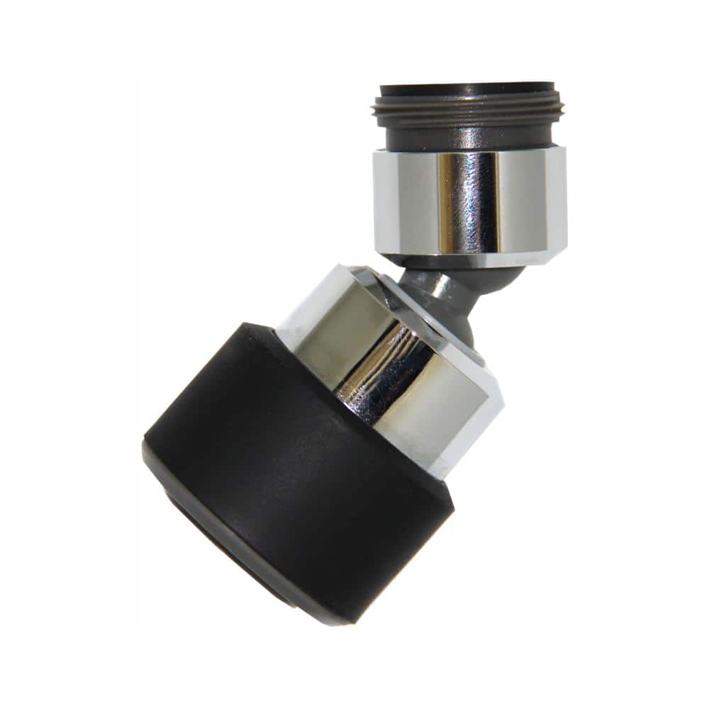 1.2 GPM PCA Water-Saving Swivel Spray Aerator in Black and Chrome