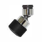 1.2 GPM PCA Water-Saving Swivel Spray Aerator in Black and Chrome