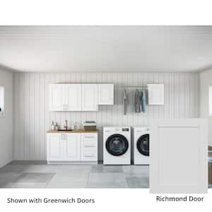 Richmond Verona White Plywood Shaker Stock Ready to Assemble Kitchen-Laundry Cabinet Kit 24 in. W. x 84 in. x 128 in.