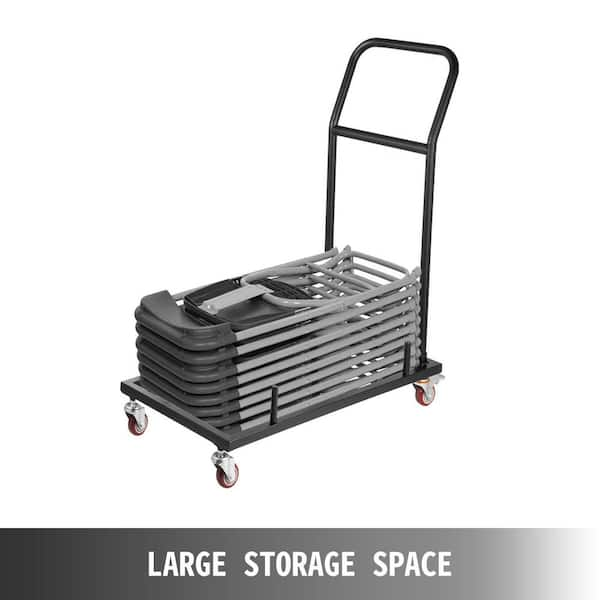 folding chair storage cart with wheels