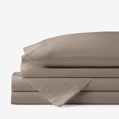 Company Cotton Percale Mocha Cotton Percale King Sheet Set