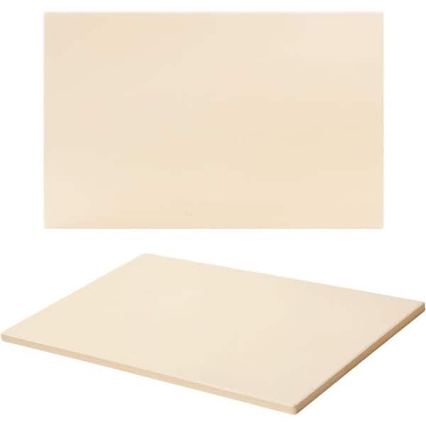 Extra Large Cordierite Pizza Stone Rectangular Heavy Duty Natural Finish for Oven Grill BBQ with High Heat Resistance