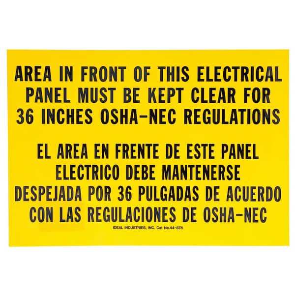 Safety Sign, Bilingual, OSHA Regulation, Adhesive (5-Pack)