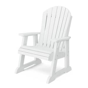 Heritage White Plastic Outdoor High Fan Back Chair