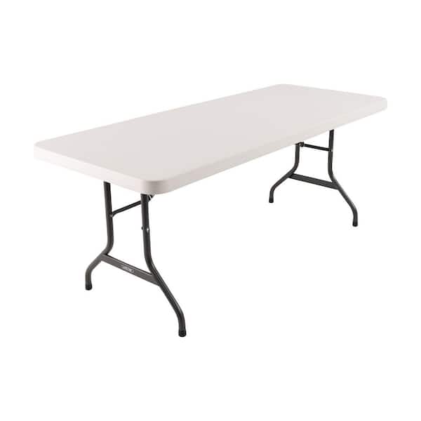 Lifetime 72 in. Almond Plastic Portable Folding Banquet Table