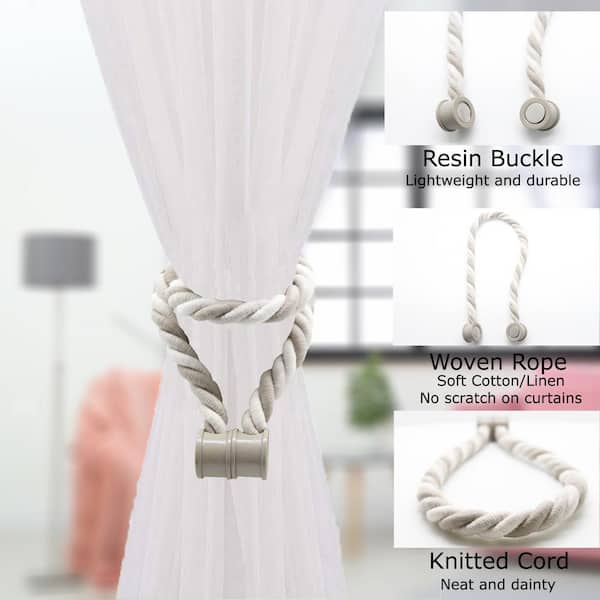 beige curtain tie backs