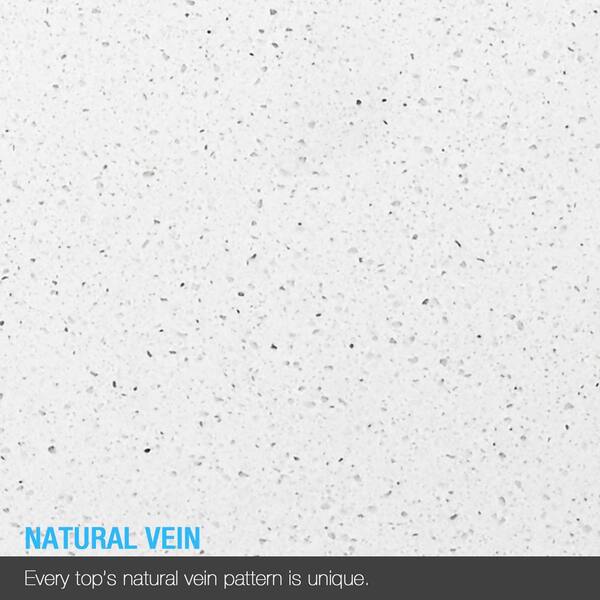 LANDOLT 36 in. W Quartz Vanity Backsplash in White LABQ100WH - The