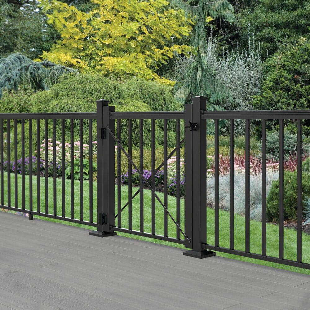 Matte Black Aluminum 36-in Gate Kit with Hardware