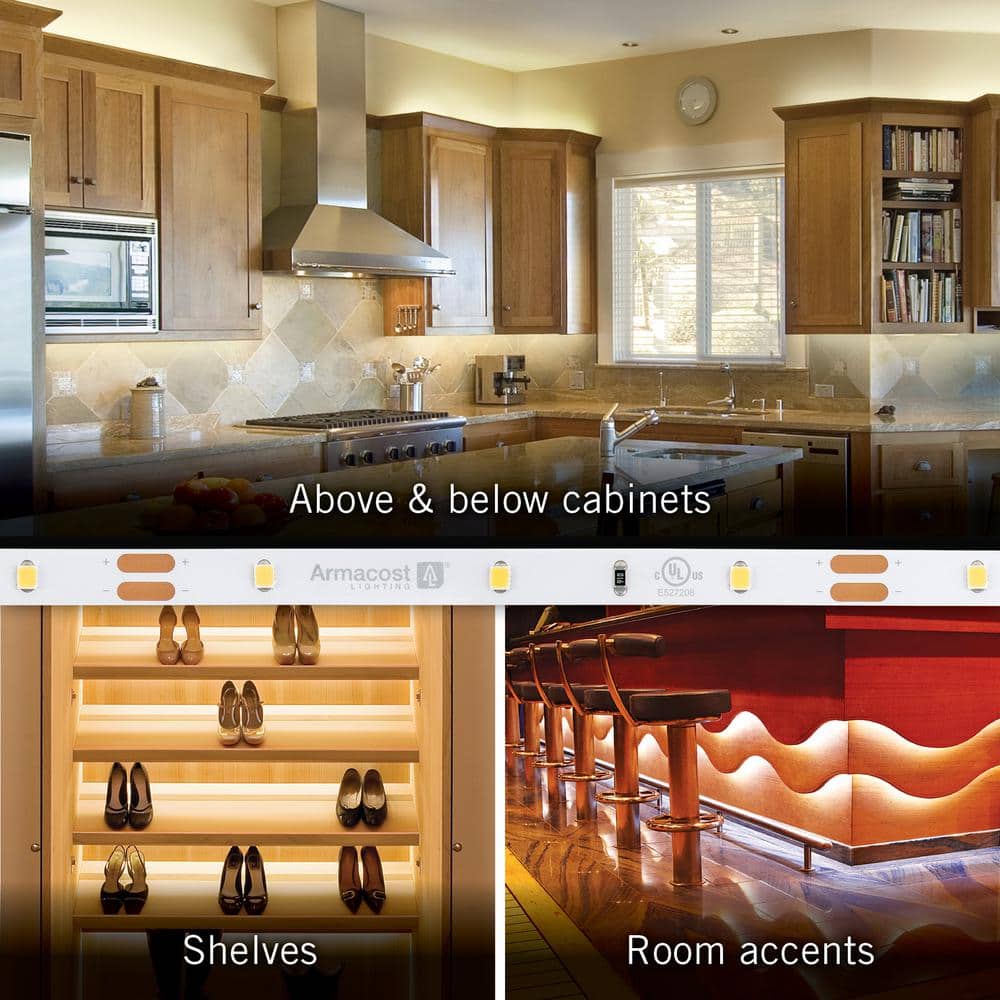 32.8 ft Warm White LED Tape Light with Adhesive Backing