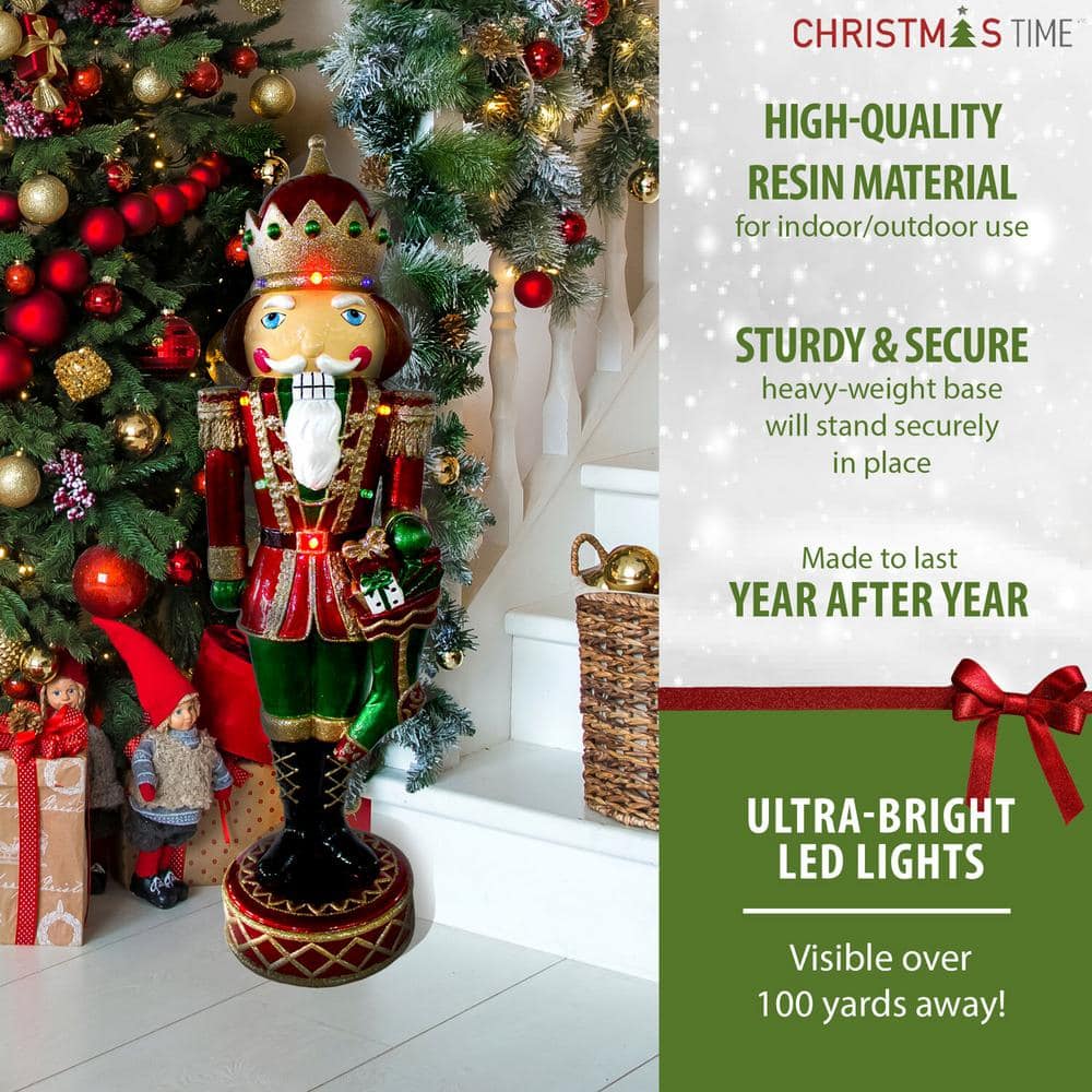 58-Inch Red and White Resin Dancing Mrs. Claus Figurine