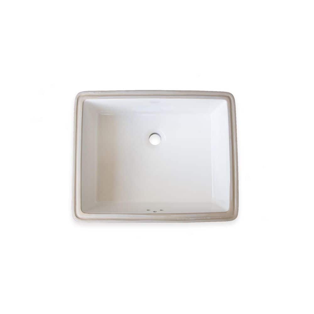 Wells Sinkware Rhythm Series 15.5'' Ceramic Rectangular Bathroom Sink with Overflow
