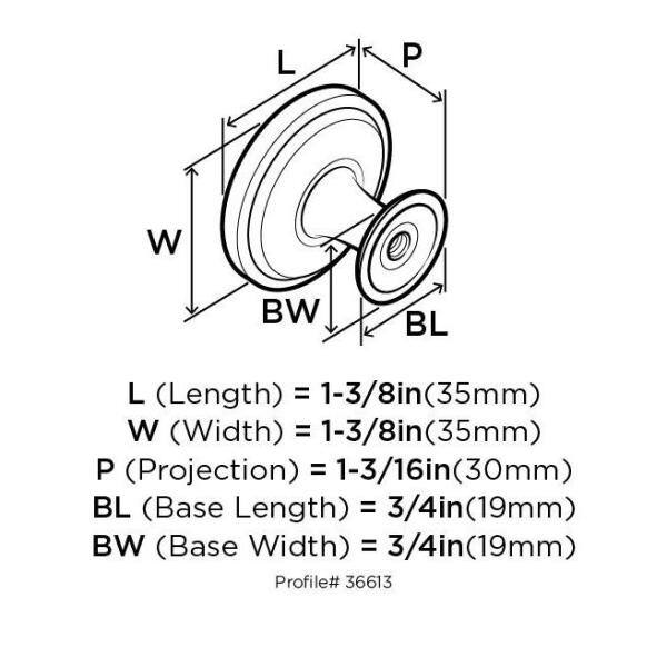 Satin Nickel Round Cabinet Knob with Mounting Hardware