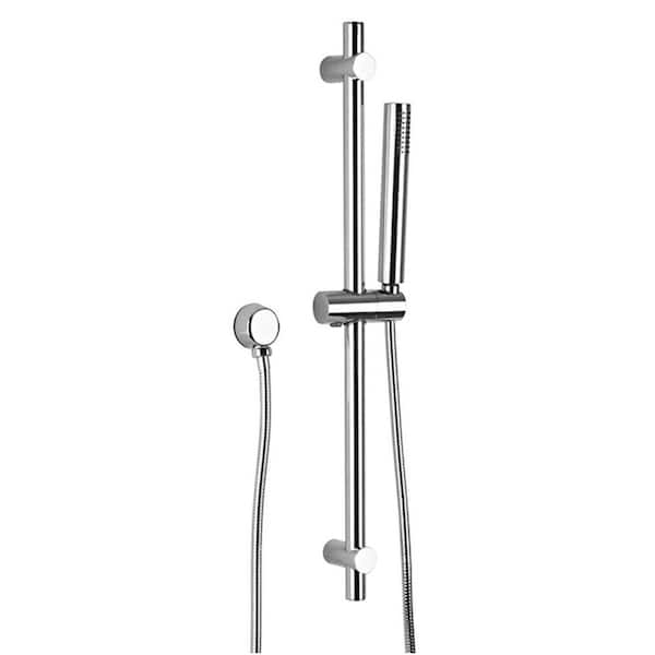 Nuva 1-Spray Pattern 1.89 GPM Wall Bar Shower Kit with Handheld Shower Head with Sliding Bar in Polished Chrome
