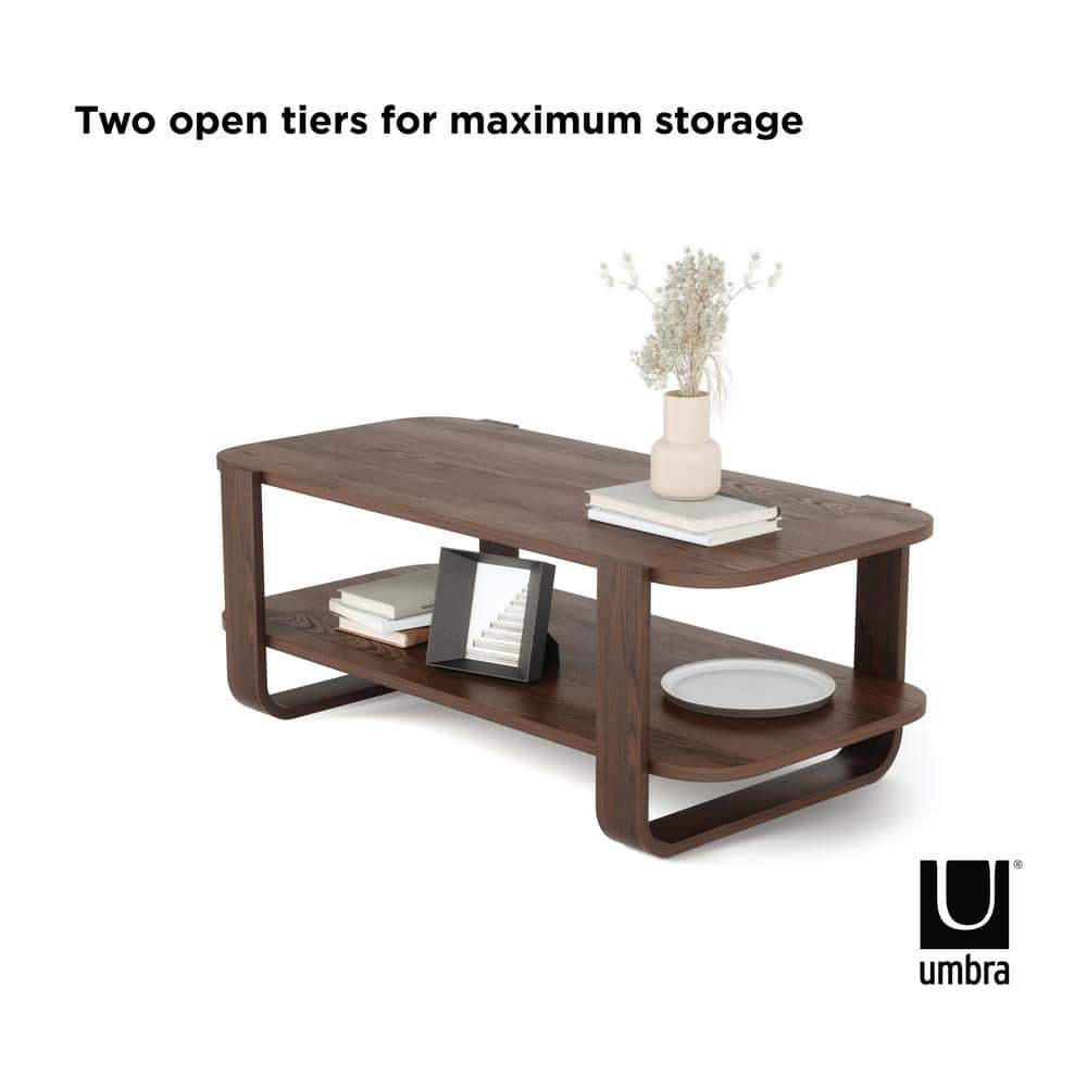 Aged Walnut Bellwood Rectangular Coffee Table with Storage