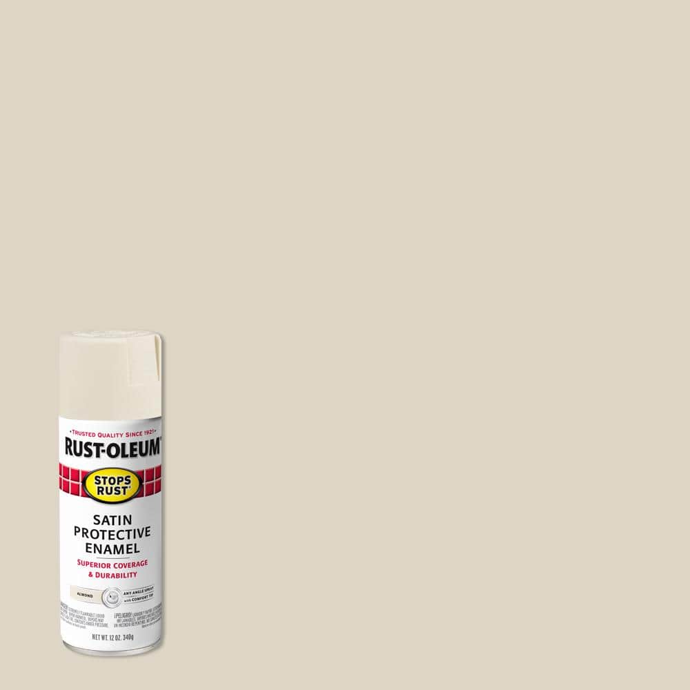 Rust-Oleum Stops Rust Satin Shell White Spray Paint (NET WT. 12-oz