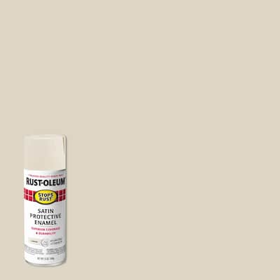 12 oz. Protective Enamel Satin Almond Spray Paint (6-Pack)