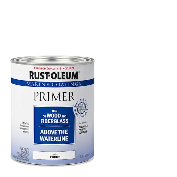 Rust-Oleum Marine 1 qt. Flat White Wood and Fiberglass Primer