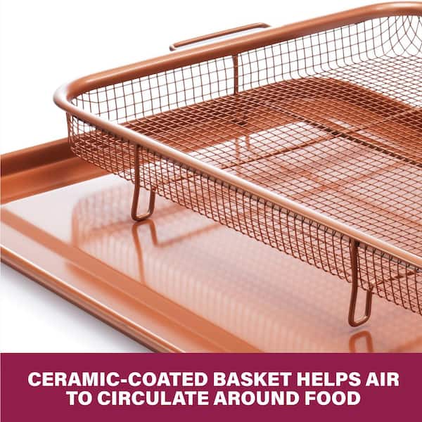 Air Fryers Basket For Oven  2-piece Crisper Tray And Basket For