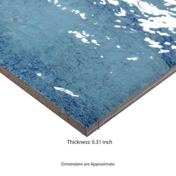 MSI Adelaide Sky 6 in. x 6 in. Glossy Porcelain Wall Tile-Pool