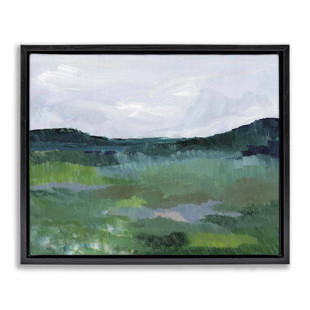 Brushed Tranquil Landscape by Nikita Jariwala Black Floater Frame Nature Graphic Art Print 25 in. x 31 in. price history on PriceWatchPro