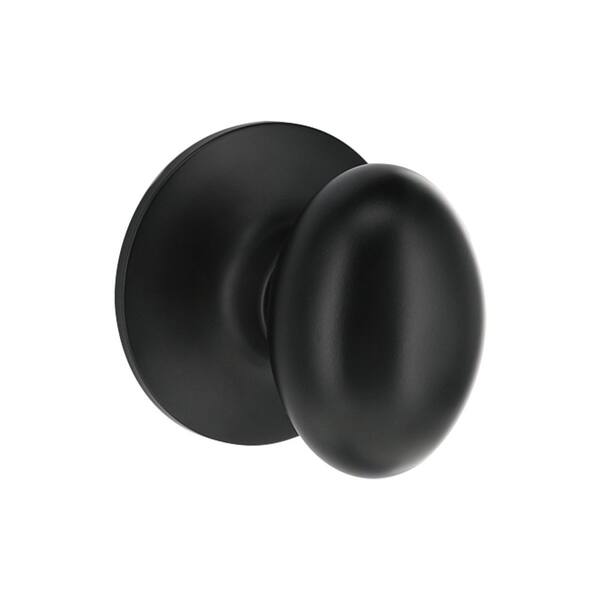 Defiant Oval Matte Black Hall/Closet Door Knob 32TYLX930B - The Home Depot