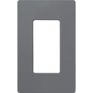 Claro 1 Gang Wall Plate for Decorator/Rocker Switches, Satin, Slate (SC-1-SL) (1-Pack)