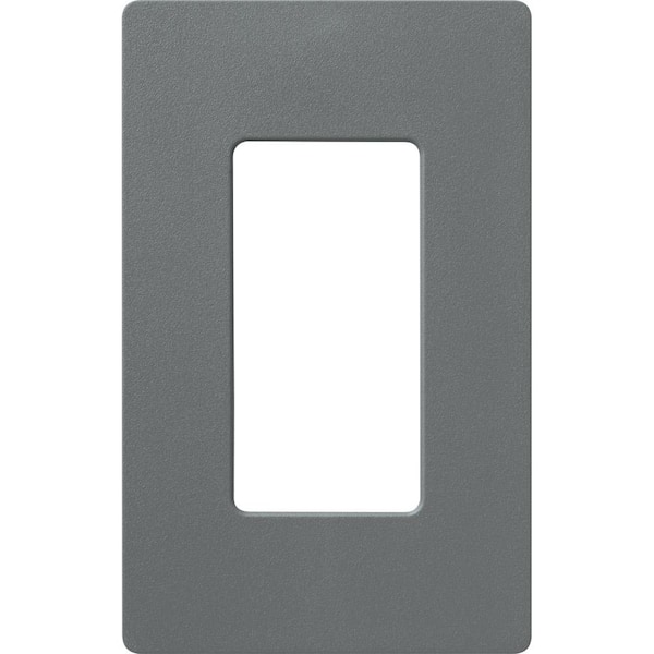Lutron Claro 1 Gang Wall Plate for Decorator/Rocker Switches, Satin, Slate (SC-1-SL) (1-Pack)